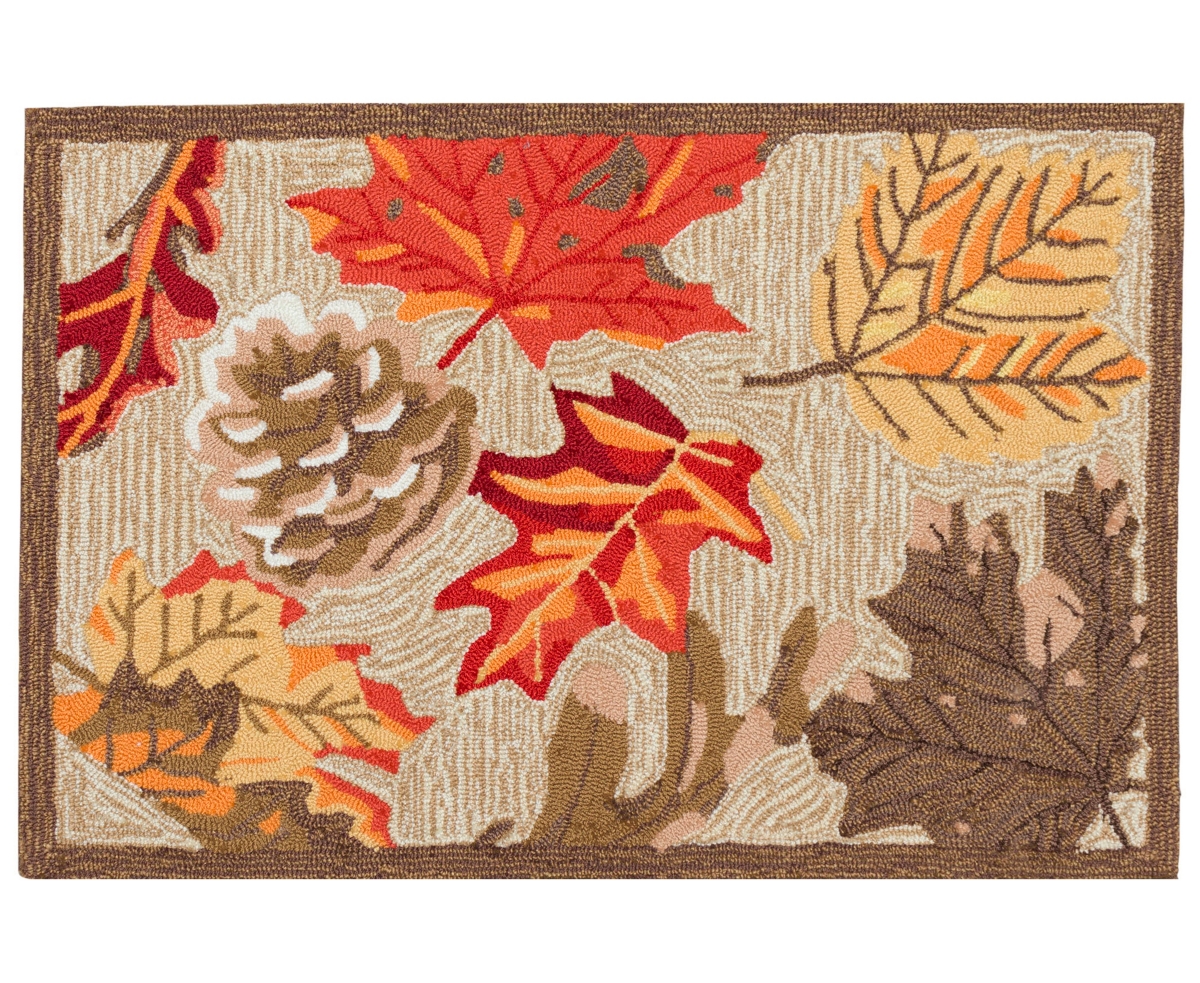 Liora Manne Ravella Falling Leaves 2'x3' Area Rug In Tan