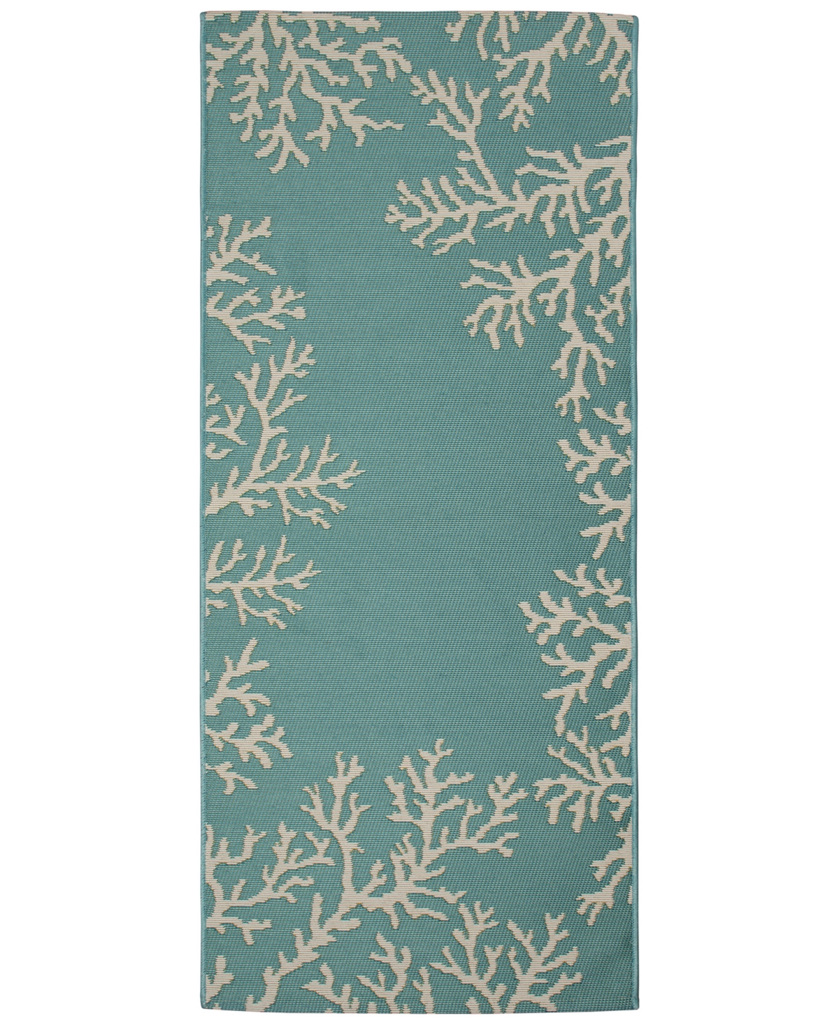 Liora Manne Esencia Coral Edge 1'11"x4'11" Runner Area Rug In Aqua