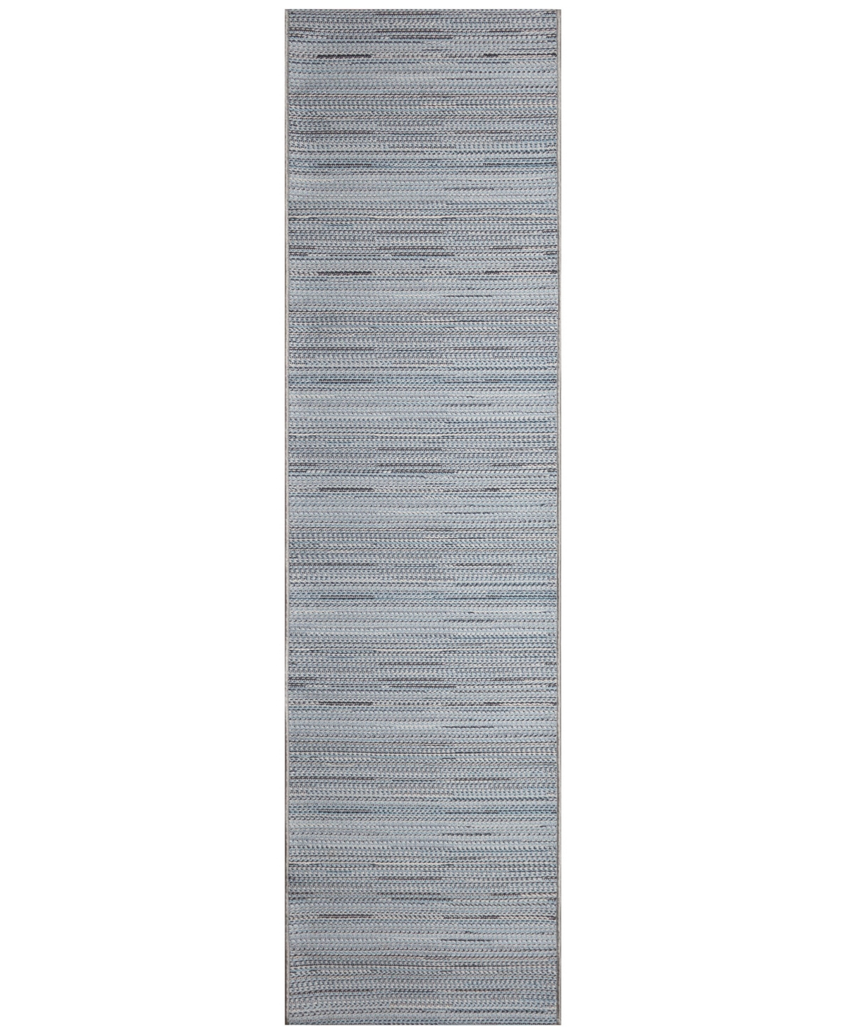 Shop Liora Manne Miranda Tweed Stripe 1'11"x7'6" Runner Area Rug In Denim