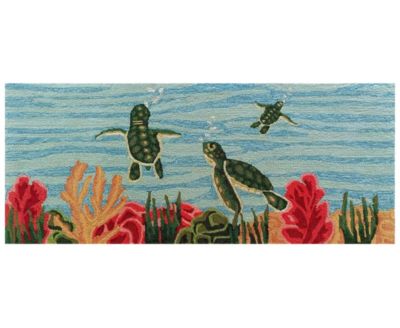 Liora Manne' - Frontporch Swimming Baby Turtles Rug Collection
