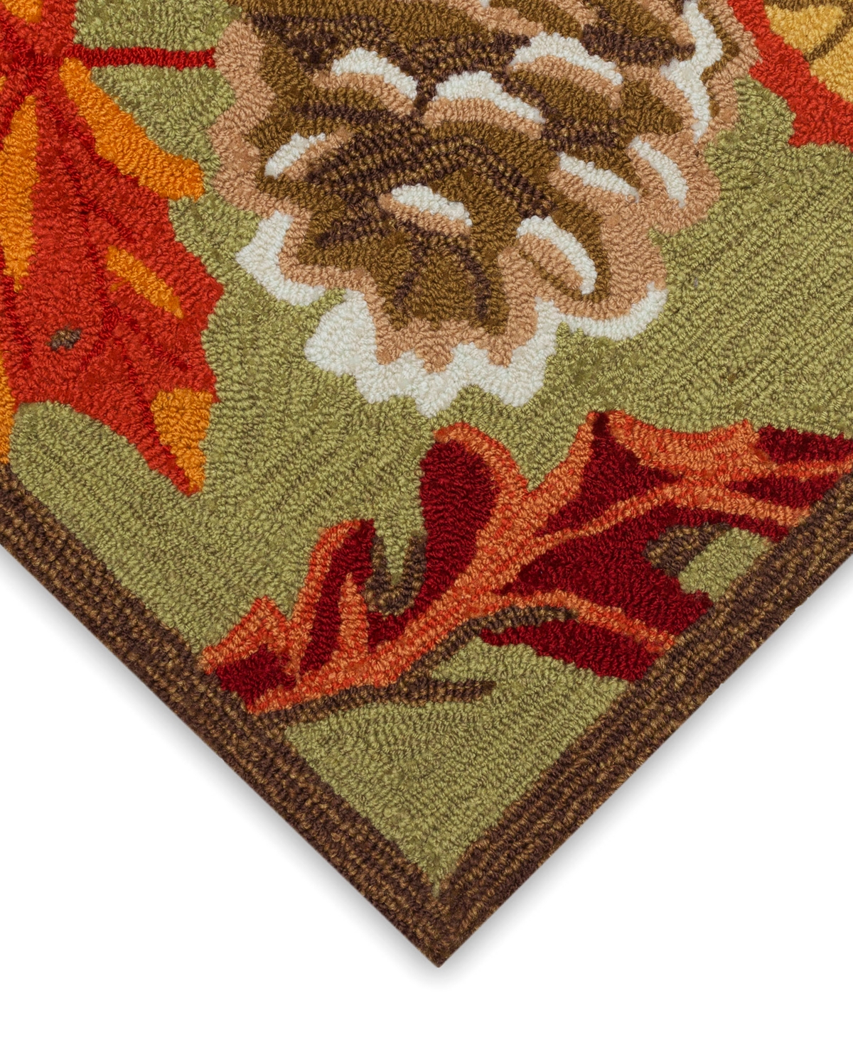 Liora Manne Ravella Falling Leaves 2'x3' Area Rug In Moss