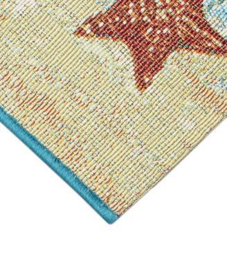 Esencia Coastal Ornaments 2'x2'10" Area Rug