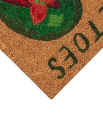 Liora Manne Natura Wipe Your Mistletoes Rug Collection In Tan