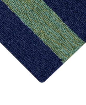 Frontporch Striped Compass 2'x5' Runner Area Rug