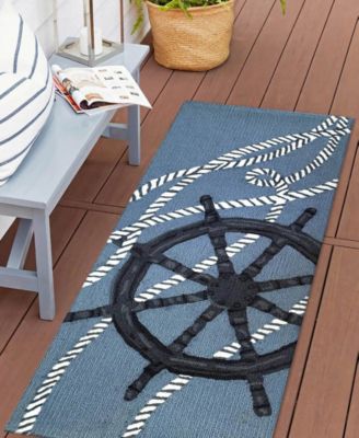 Frontporch Captain's Wheel 2'x5' Runner Area Rug