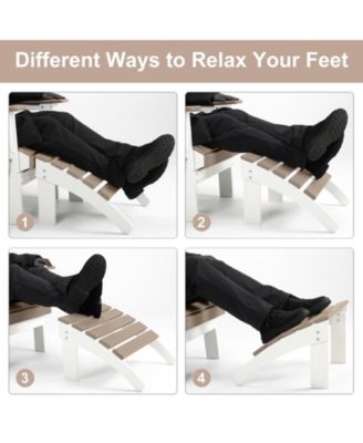 Outdoor Adirondack Ottoman - Weather-Resistant HDPE Patio Footrest for Ultimate Relaxation