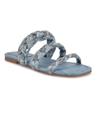 Women's Qazz Woven Embellished Flat Sandals