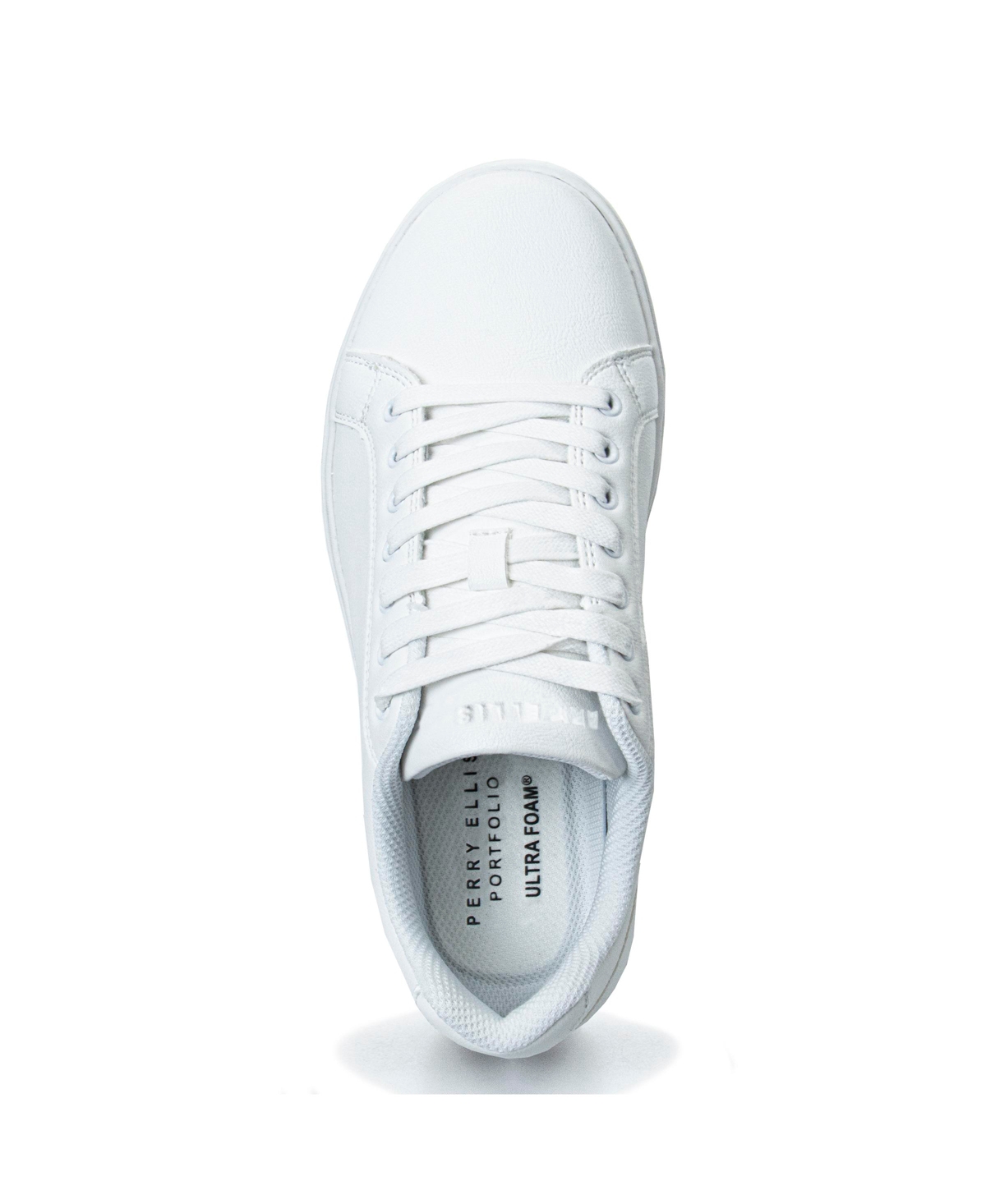 Perry Ellis Low Top Sneaker In White