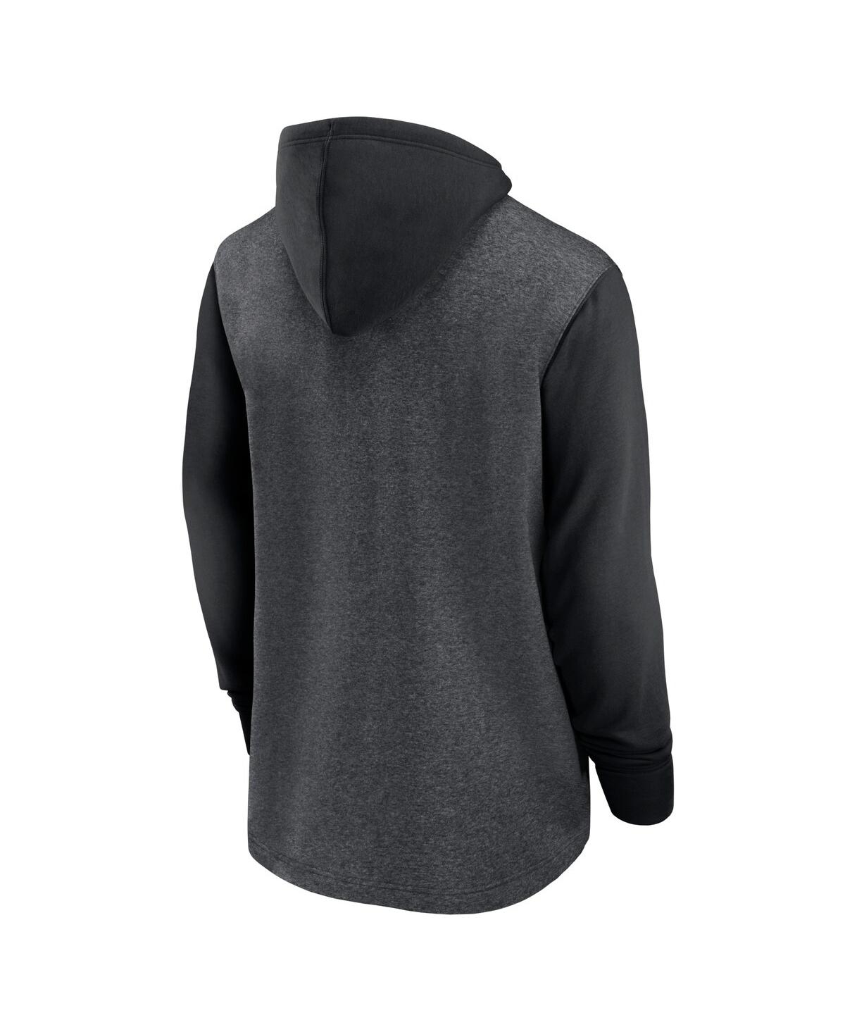 Nike Men's Heathered Charcoal/black Carolina Panthers Surrey Legacy Pullover Hoodie In Heather Charcoal,black