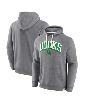 Fanatics - Men's Heather Gray Oregon Ducks True Classics On Deck Fleece Pullover Hoodie