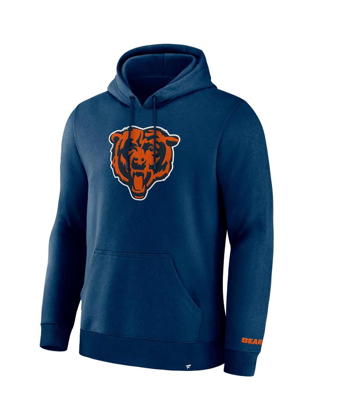 Fanatics Men's Navy Chicago Bears Legacy Fleece Pullover Hoodie In Navy