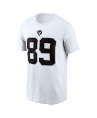 Men's Brock Bowers White Las Vegas Raiders Name Number T-Shirt
