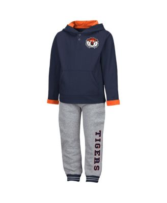 Colosseum - Toddler Navy/Heather Gray Auburn Tigers Poppies Hoodie Sweatpants Set