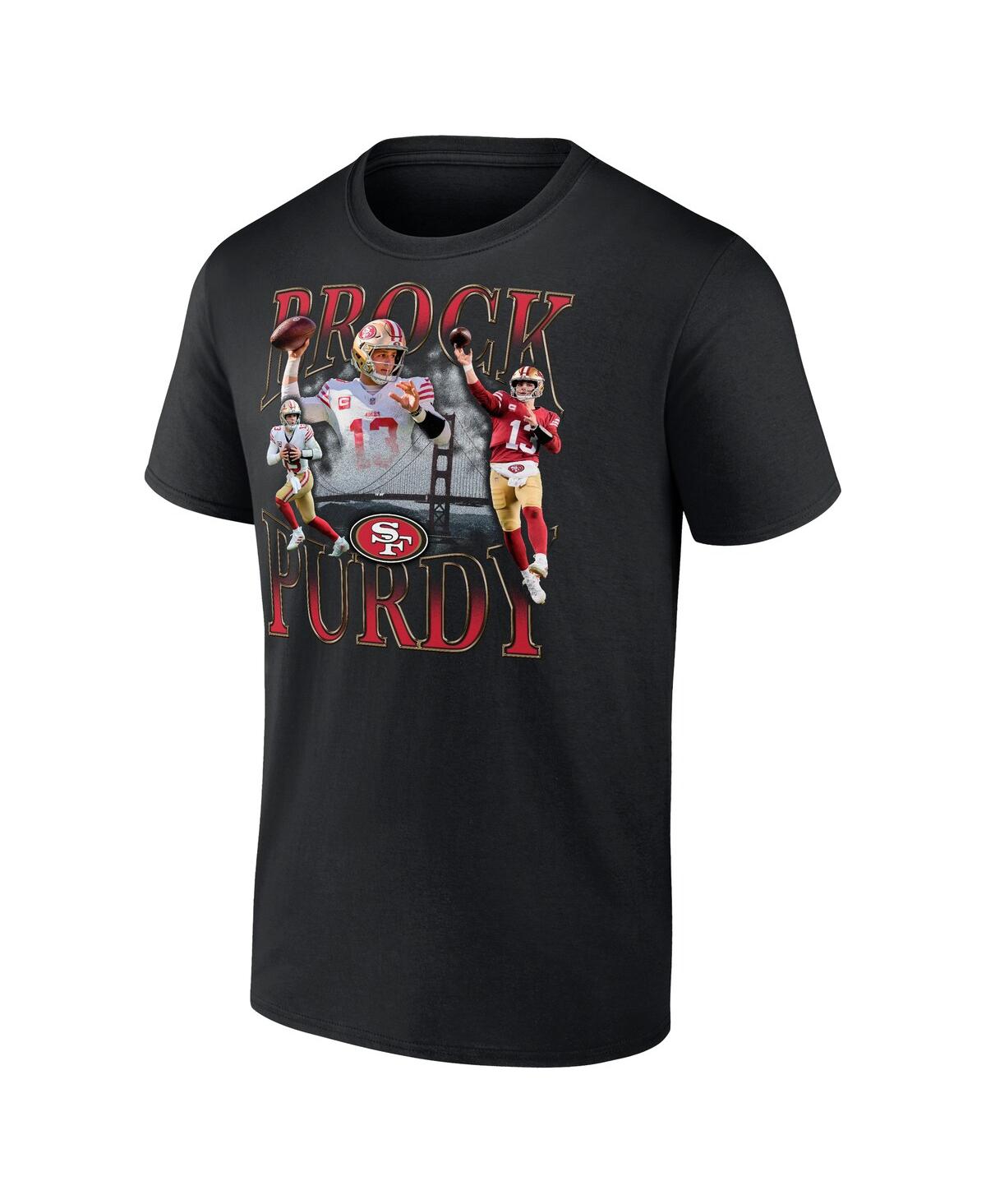 Fanatics Men's Brock Purdy Black San Francisco 49ers Notorious Player Graphic T-shirt In Black