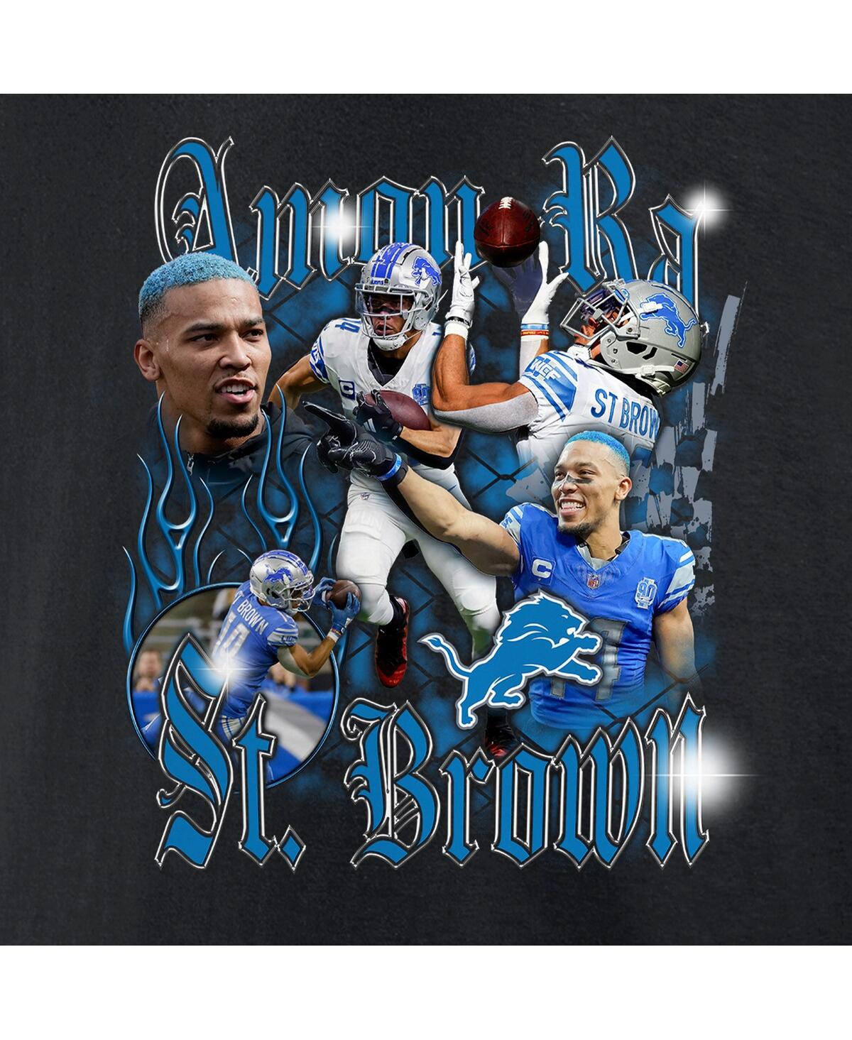 Fanatics Men's Amon-ra St. Brown Black Detroit Lions Notorious Player Graphic T-shirt In Black