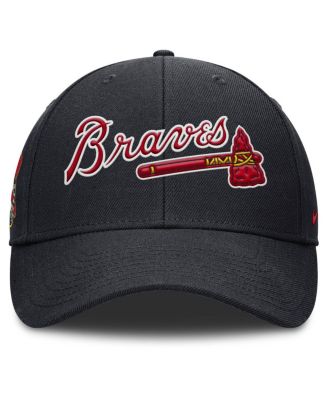 Men's Navy Atlanta Braves Rise Gaberdine Adjustable Hat