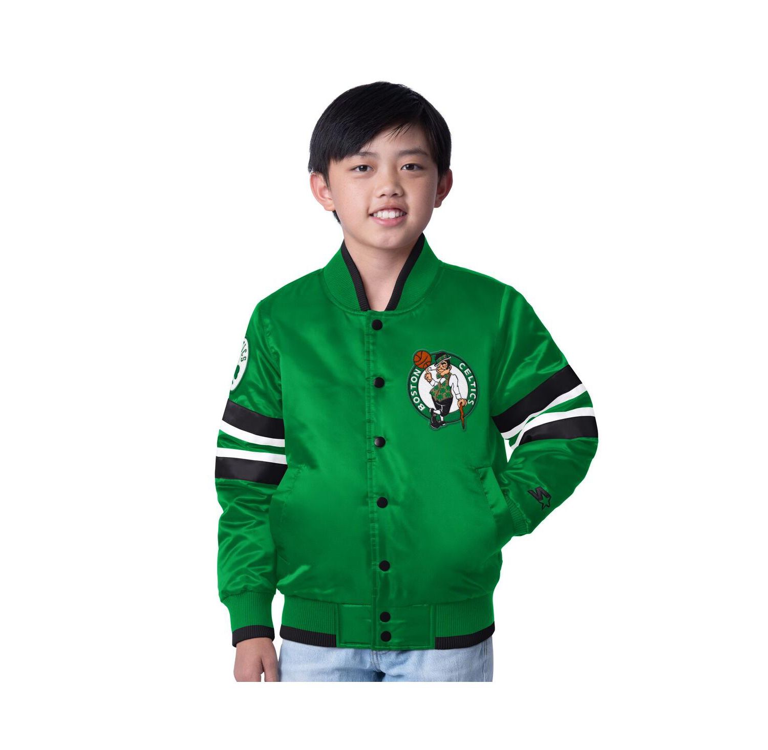 Big Boys and Girls Kelly Green Boston Celtics Scout Varsity Full-Snap Jacket