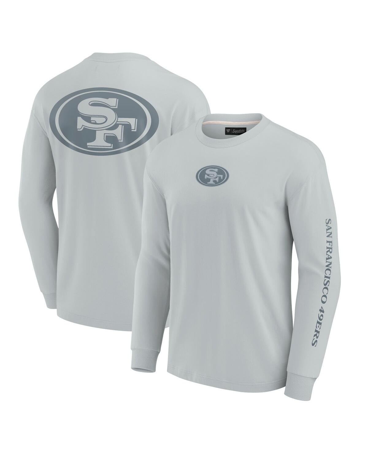 Fanatics Men's And Women's Gray San Francisco 49ers Elements Strive Long Sleeve T-shirt In Gray