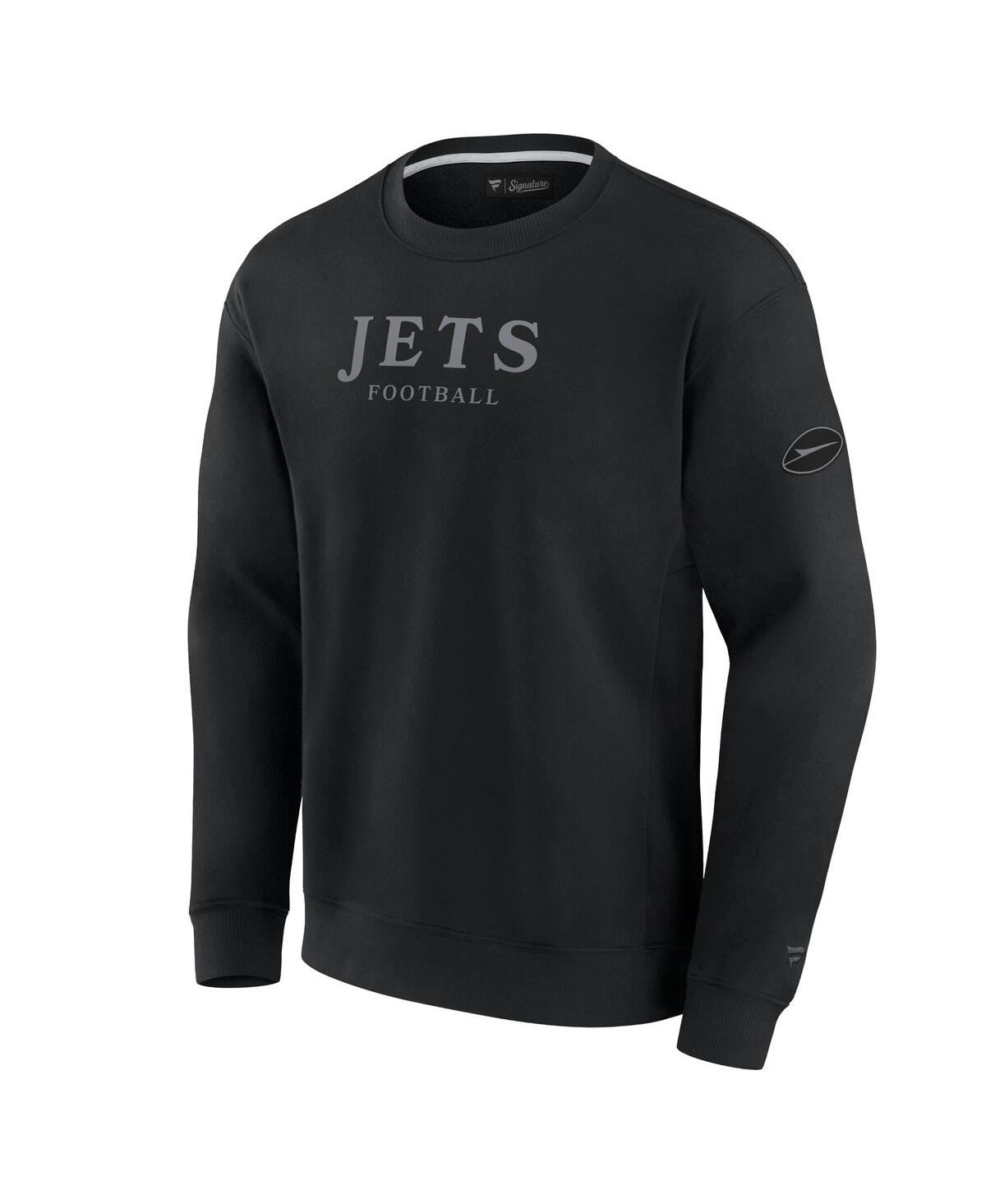 Shop Fanatics Men's And Women's Black New York Jets Elements Unlimited Fleece Pullover Sweatshirt