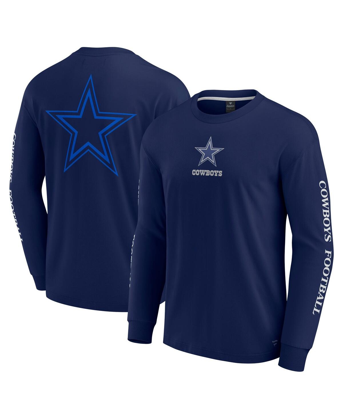 Fanatics Men's And Women's Navy Dallas Cowboys Elements Strive Long Sleeve T-shirt In Navy