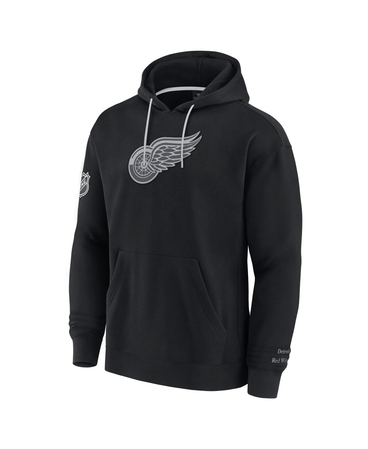 Fanatics Men's Black Detroit Red Wings Elements Pace Pullover Hoodie In Black