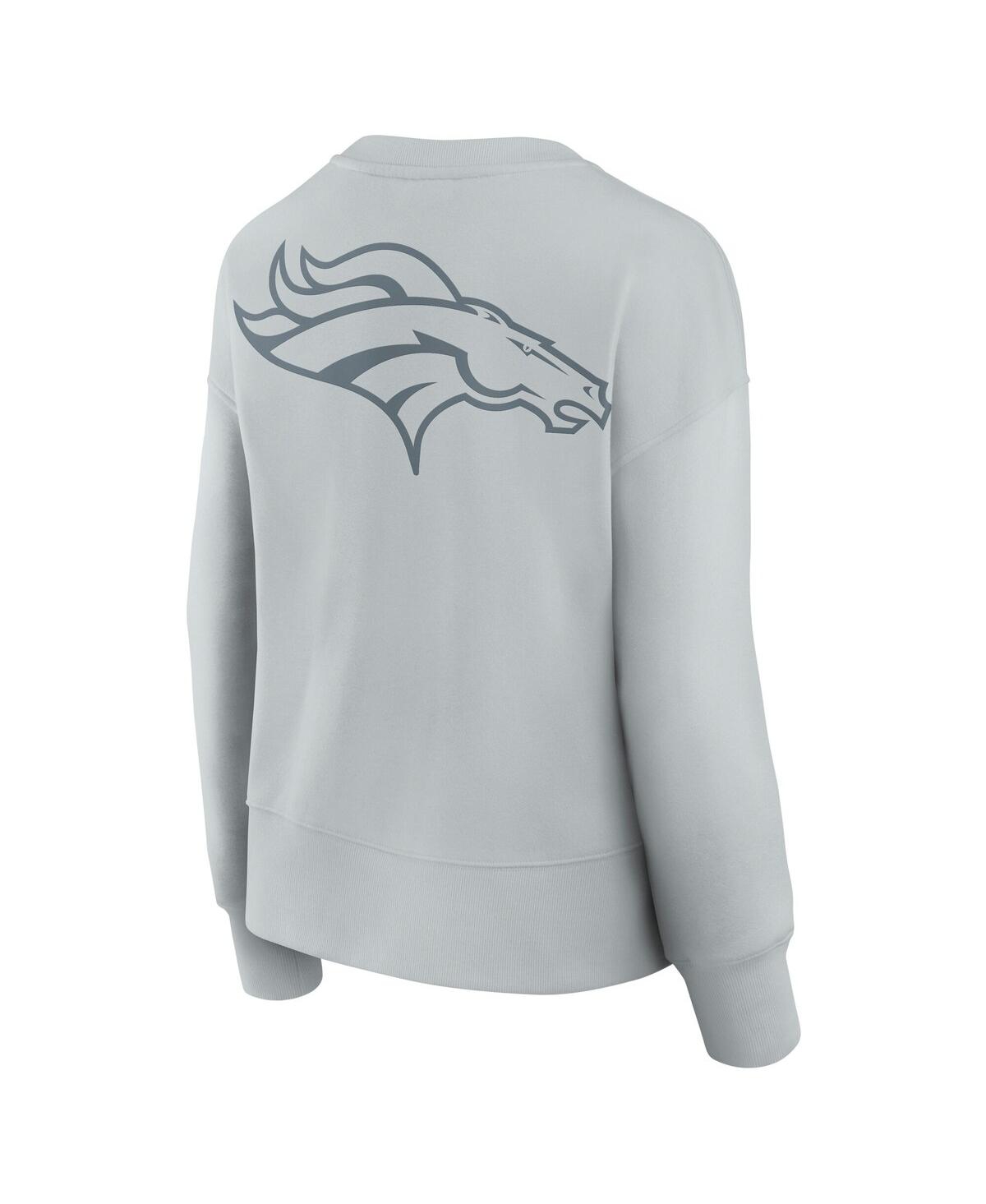 Shop Fanatics Women's Gray Denver Broncos Elements Pullover Sweatshirt