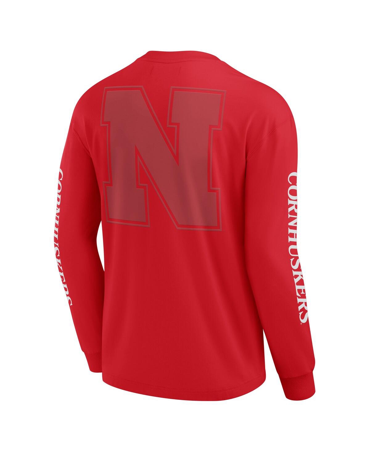 Fanatics Men's Scarlet Nebraska Huskers Strive Long Sleeve T-shirt In Scarlet