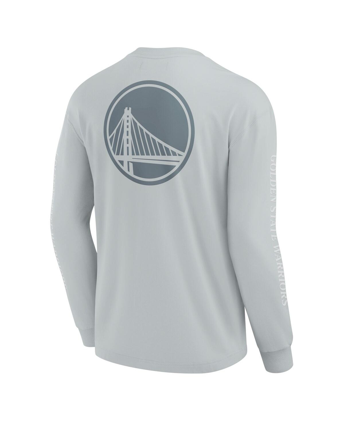 FANATICS MEN'S GRAY GOLDEN STATE WARRIORS ELEMENTS STRIVE LONG SLEEVE T-SHIRT