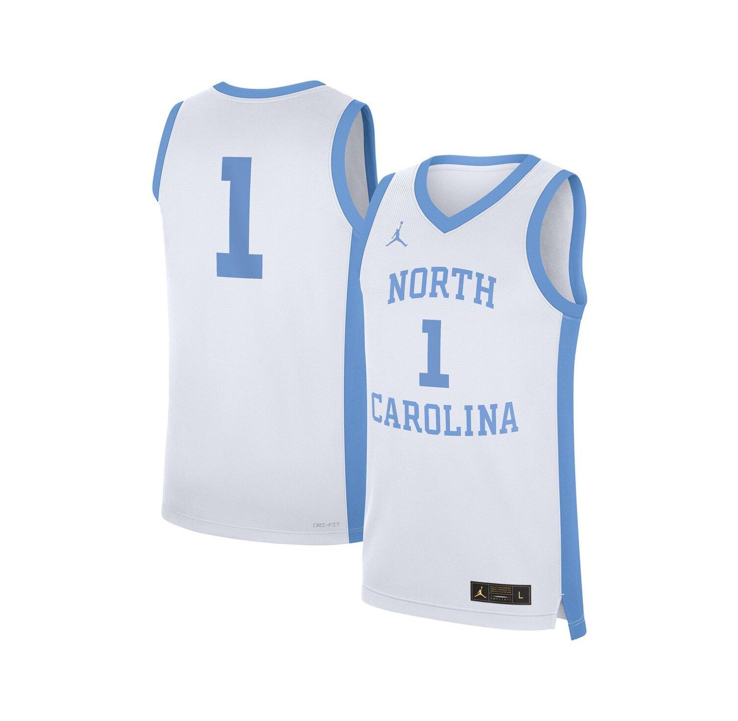 Men's 1 White North Carolina Tar Heels Alternate Replica Jersey