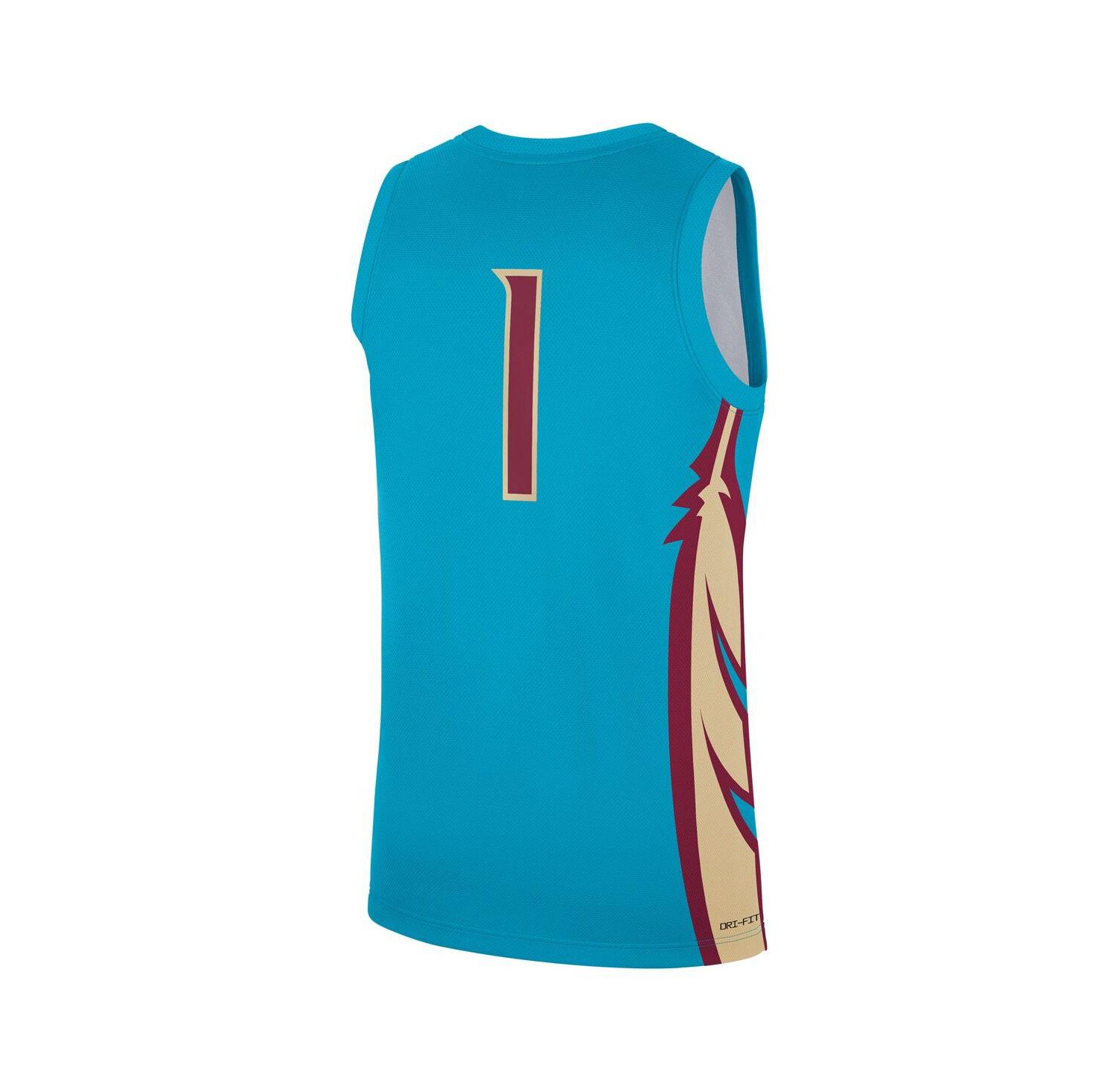 Men's 1 Turquoise Florida State Seminoles Alternate Replica Jersey