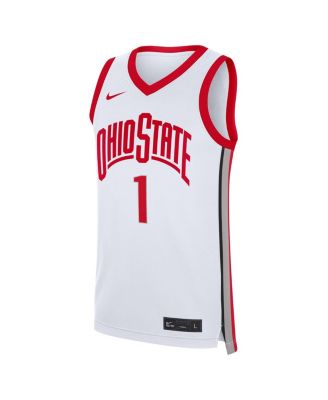 Men's 1 White Ohio State Buckeyes Home Replica Jersey
