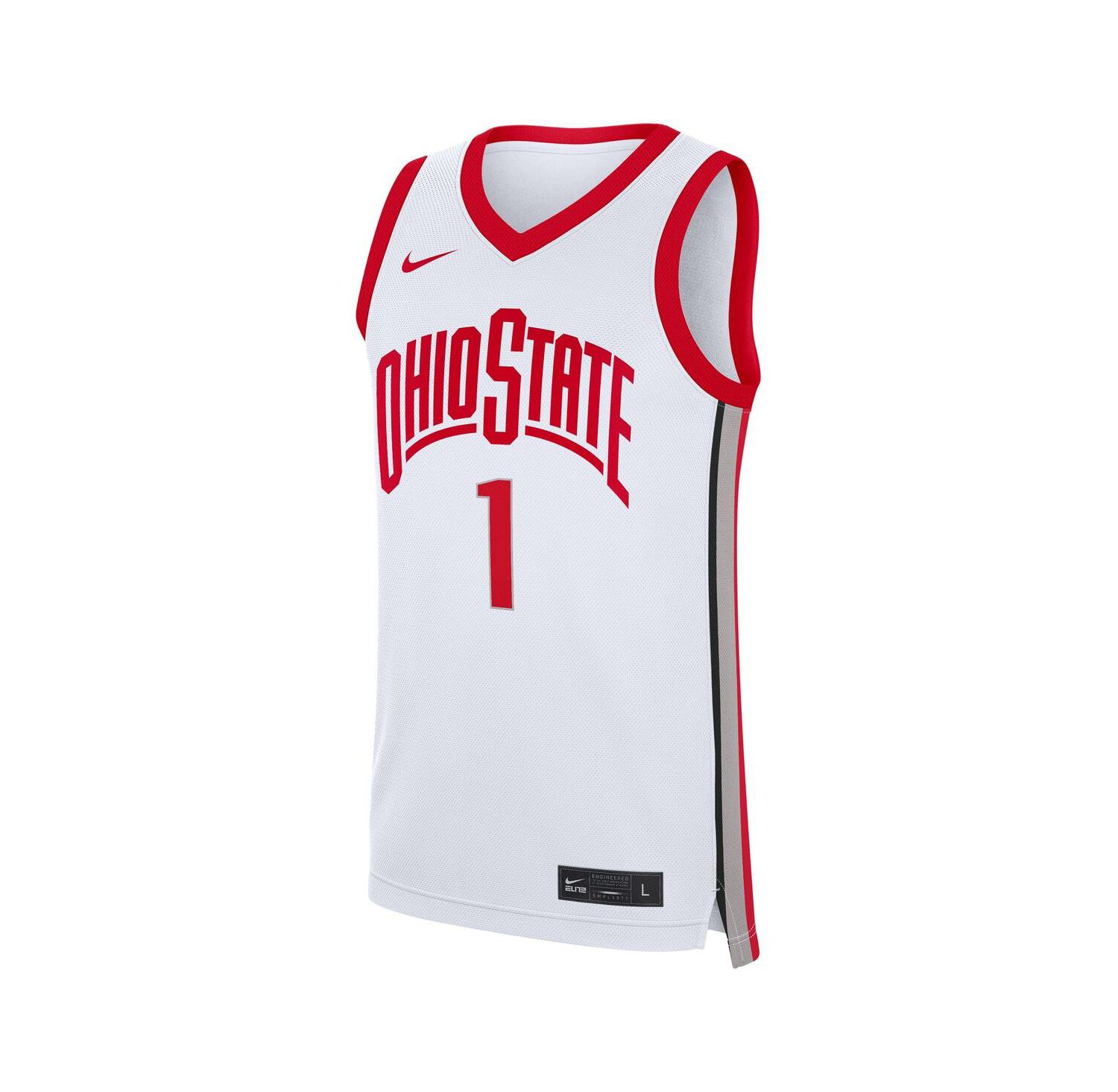 Men's 1 White Ohio State Buckeyes Home Replica Jersey