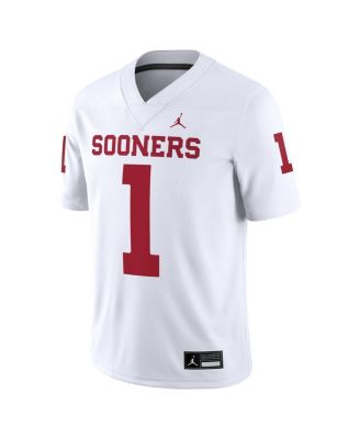 Men's 1 White Oklahoma Sooners Game Jersey