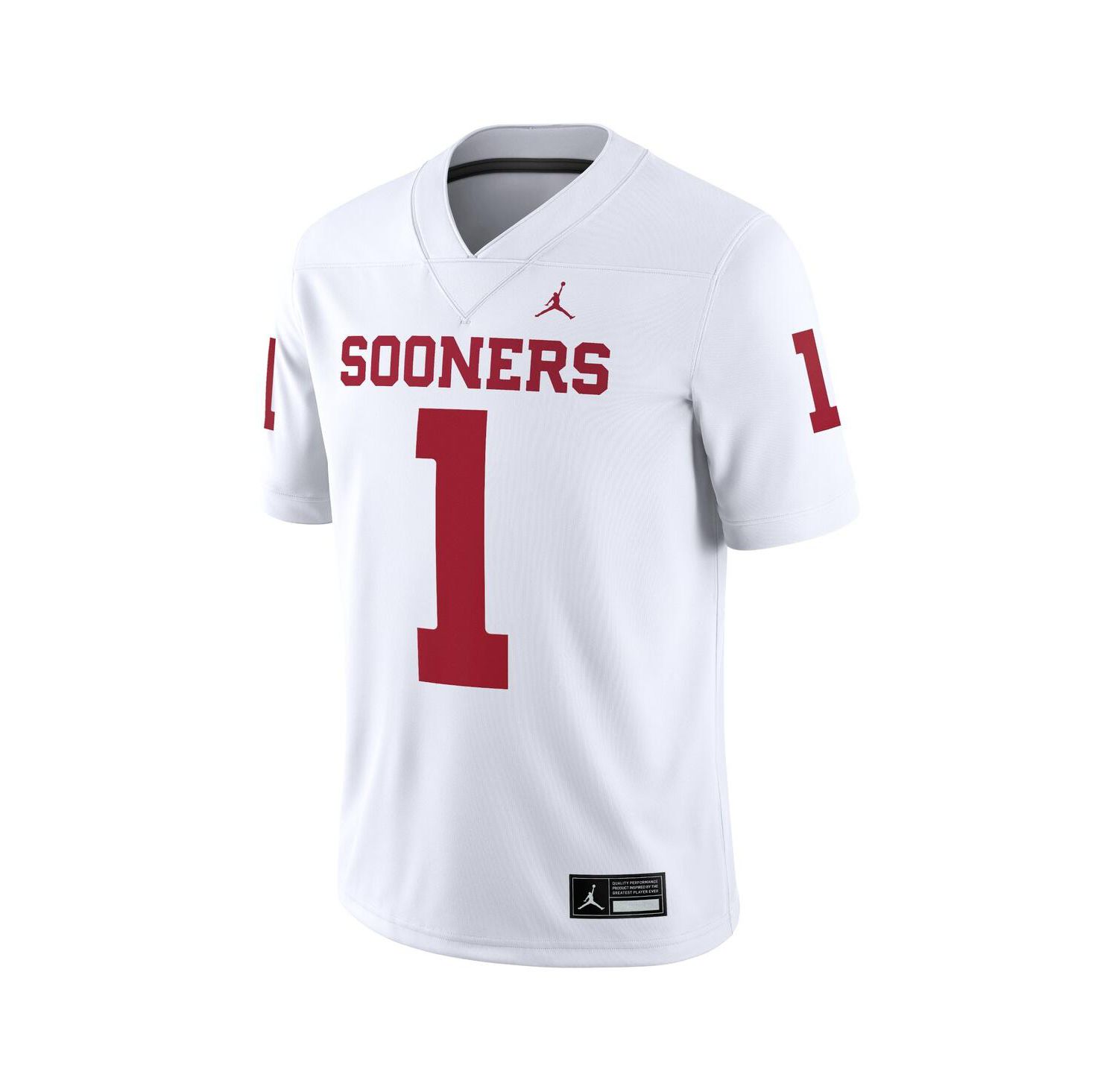 Men's 1 White Oklahoma Sooners Game Jersey