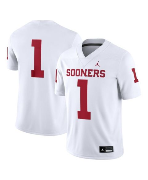 Мужской топ Jordan 1 White Oklahoma Sooners Game Jersey