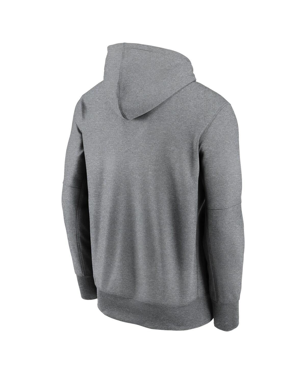 Jordan Men's Heather Gray Michigan Wolverines Primetime Endzone Performance Pullover Hoodie In Heather Gray
