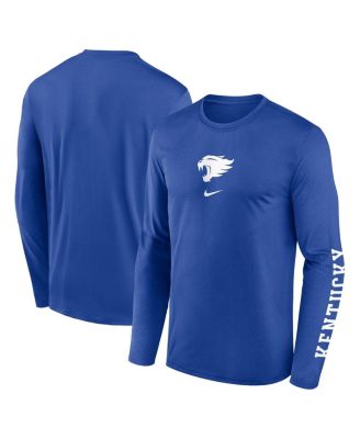 Nike - Men's Royal Kentucky Wildcats Primetime Center Lockup Two-Hit Legend Long Sleeve T-Shirt