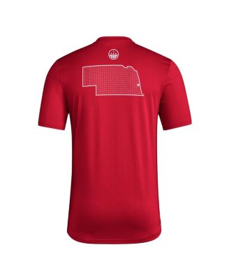 Men's Scarlet Nebraska Huskers Honor Support Pre-Game T-Shirt