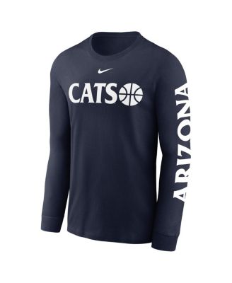 Men's Navy Arizona Wildcats Basketball Icon Two-Hit Long Sleeve T-Shirt