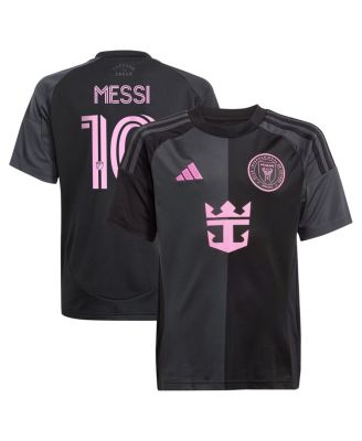 adidas - Big Boys and Girls Lionel Messi Black Inter Miami CF 2025 The Fortitude Kit Replica Player Jersey