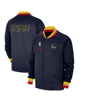 Nike - Men's Navy Golden State Warriors 2024/25 City Edition Authentic Showtime Performance Full-Zip Jacket