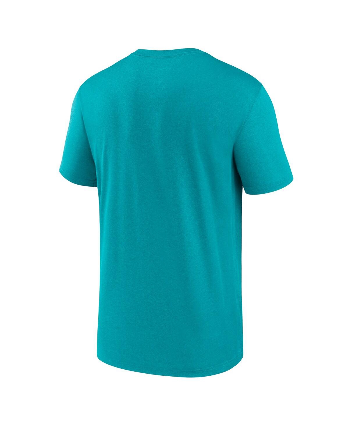NIKE MEN'S AQUA MIAMI DOLPHINS PRIMETIME LEGEND ICON PERFORMANCE T-SHIRT