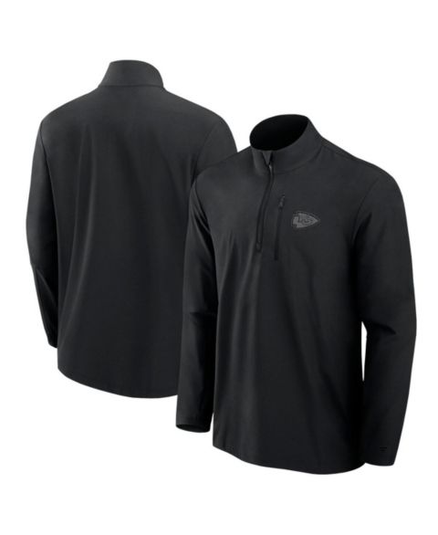 Мужская куртка Fanatics Black Kansas City Chiefs Front Office Woven Quarter-Zip