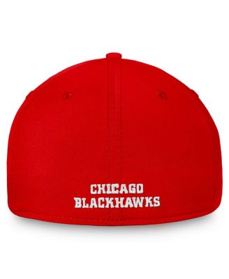 Men's Red Chicago Blackhawks Core Primary Logo Flex Hat