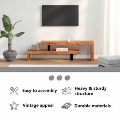 TV Stand Solid Acacia Wood