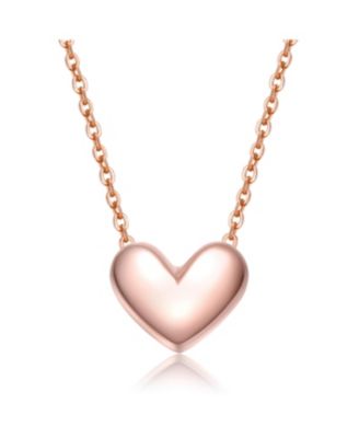 Minimalist High-Polish Puffy Heart Dainty Pendant Necklace