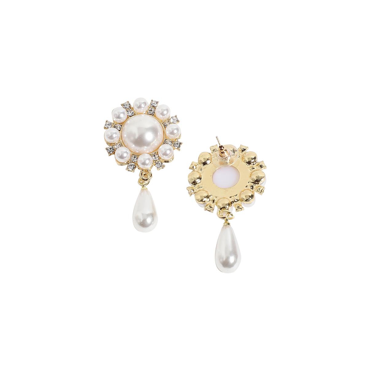 Sohi Party Drop Earrings In White