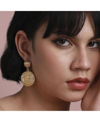 Textured Royal Drop Earrings