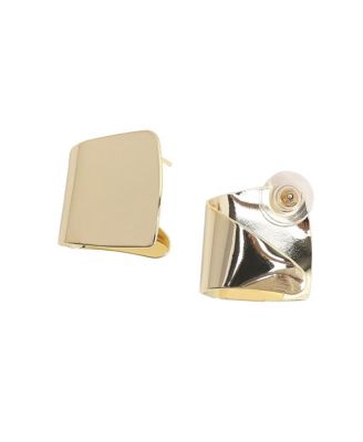 Folded Square Stud Earrings
