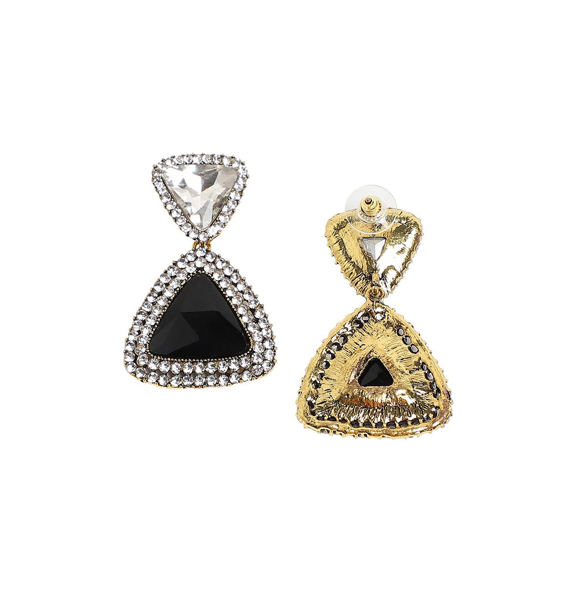 Sohi Celestial Cascade Drop Earrings In Black